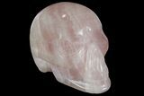 Polished Brazilian Rose Quartz Crystal Skull #95561-2